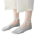 thumbnail image 2 of MSJUHEG No Show Socks Womens,Lace Socks,Womens Socks,Footies Socks for Women,Flat Socks,Ballerina Socks Solid Non Slip Socks Lace Splice Socks Boat Socks Gray One Size, 2 of 5