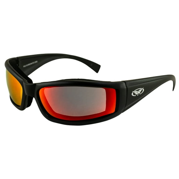 Global Vision Eyewear Stray Cat Motorcycle Riding Sunglasses Black Frame w/ G-Tech Red Lenses
