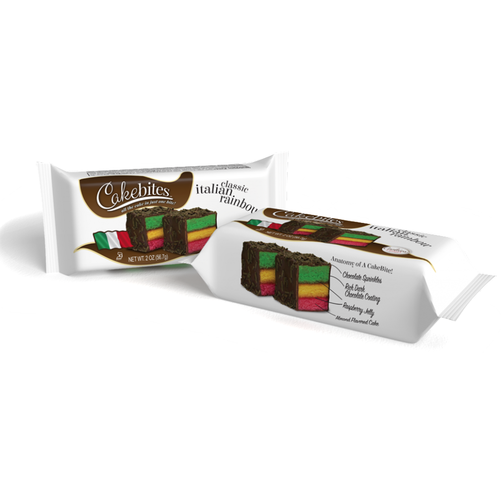 Italian Rainbow Cake Bites 2 oz