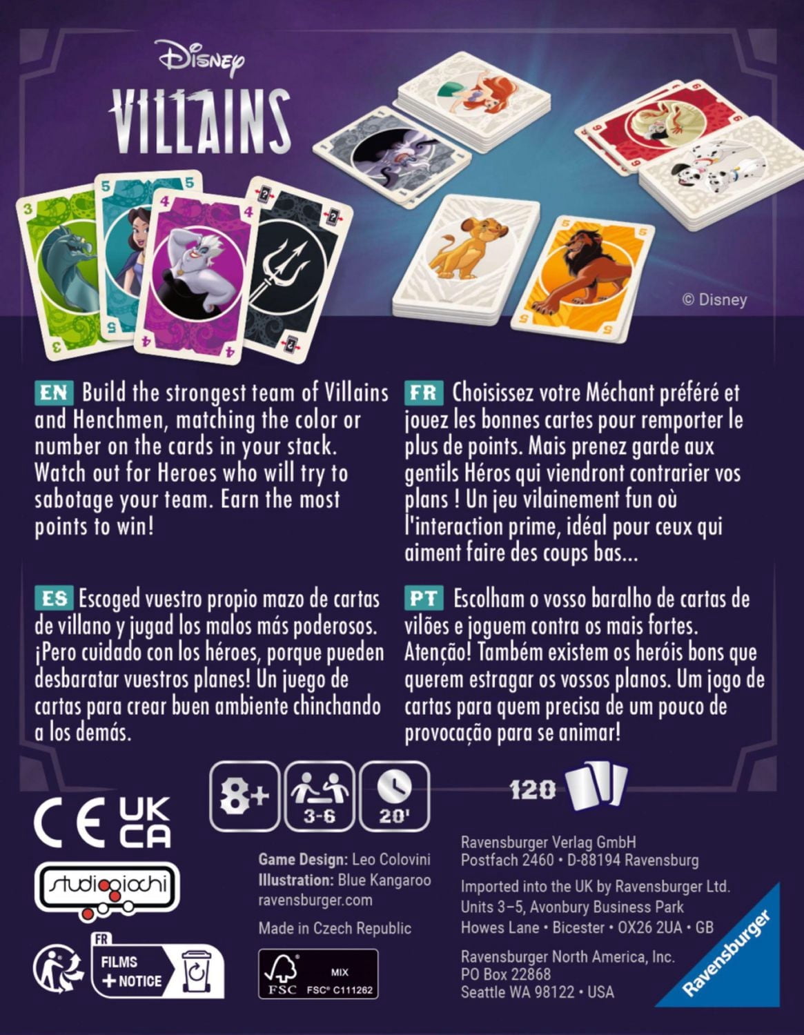Les méchants Disney : le jeu de cartes