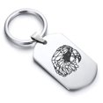 thumbnail image 1 of Stainless Steel Geometric Polygon Parrot Animal Dog Tag Keychain Circle Ring, 1 of 2