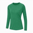 thumbnail image 5 of larppty Long Sleeve Training Top with Thumbholes, Comfortable Yoga Gym Quick-dry Pullover Top (Green, M), 5 of 5
