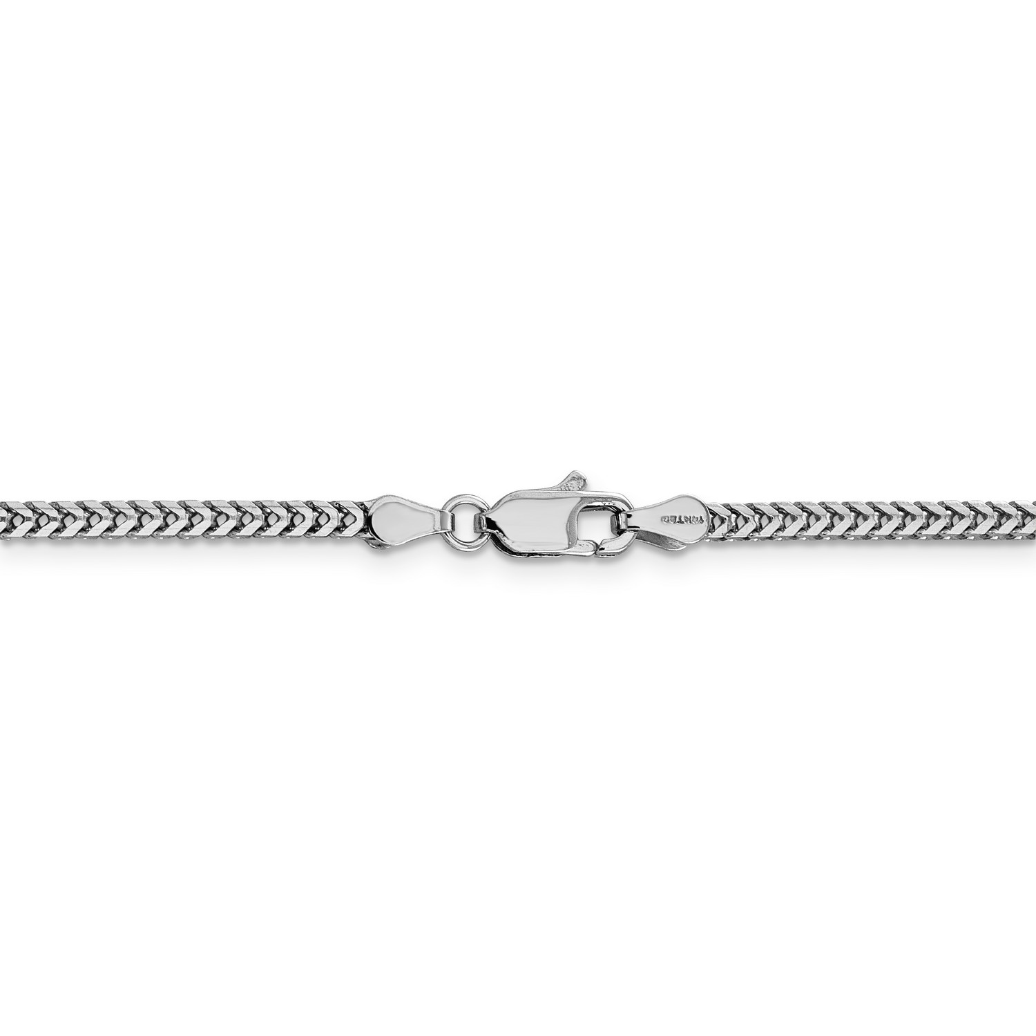 Franco Chain Necklace in Real 14k White Gold