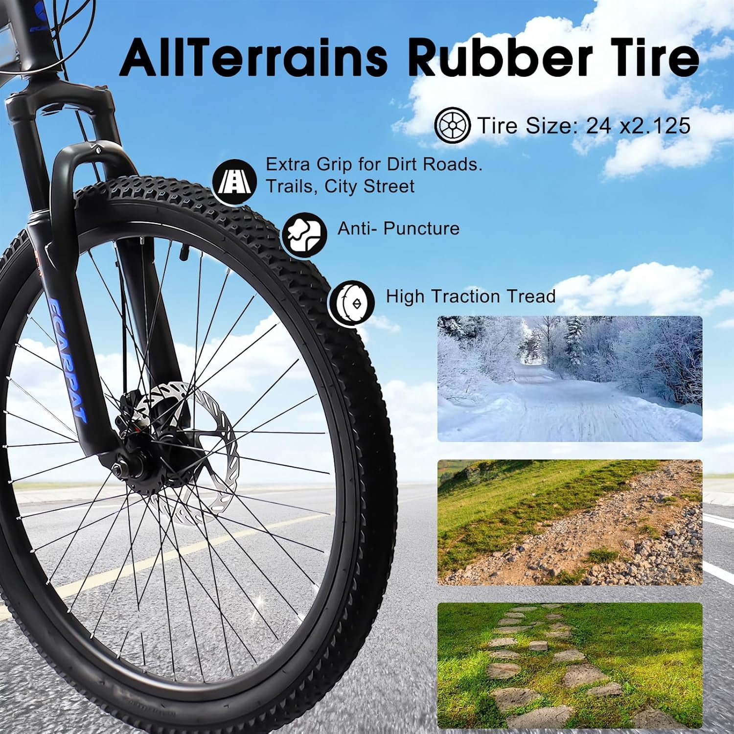 Ambifirner High Timber Mountain Bike for Adult 26 Inch Wheels, 21 Speeds, Front Suspension, Aluminum and Steel Frame Options