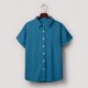 thumbnail image 4 of ICHUANYI ClearanceFashion Woman Causal Button Solid Blouse Short Sleeve T-Shirt Summer Tops(Blue, M) ICHUANYI WER20232080505349, 4 of 5