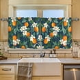 thumbnail image 2 of Yayeee Kitchen Curtains Tier Set of 2 Light Filtering 57"x36" Over Sink Window Panels, Orange Fruit, 2 of 7