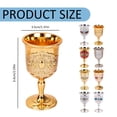 thumbnail image 2 of Vintage Ornate Wine Goblets, Embossed Gold Silver Plated Decorative Goblets, Small Goblet Cups, Elegant Mini Goblets for Wedding Party, Home Bar Goblets for Liquor, Wine Serving, 2 of 7