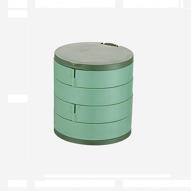 Joyero giratorio | Organizador giratorio de 4 capas para collares, pendientes, anillos y pulseras | Joyero de escritorio de gran capacidad