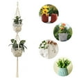 thumbnail image 3 of uds. Colgadores de macramé para plantas, maceta colgante para interiores y exteriores, cesta de cuerda de algodón, bolsa de red para maceta tejida a mano Xemadio 2033378-5, 3 of 9