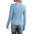 thumbnail image 4 of Langwyqu Fall Winter Women Long Sleeve Cable Knit Sweater Pullover, 4 of 5