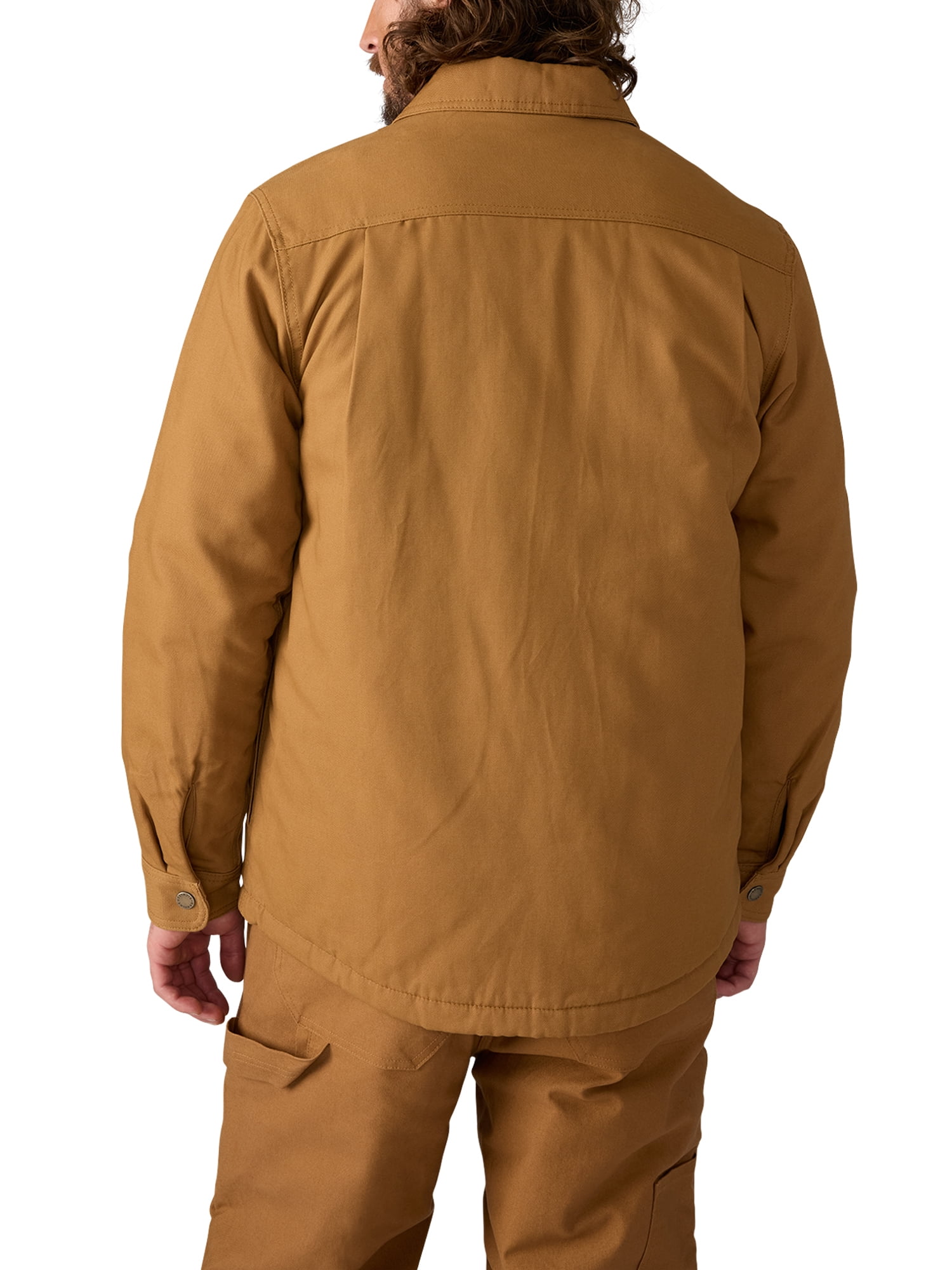 Genuine Dickies Men's Flannel Lined Canvas Shirt Jacket