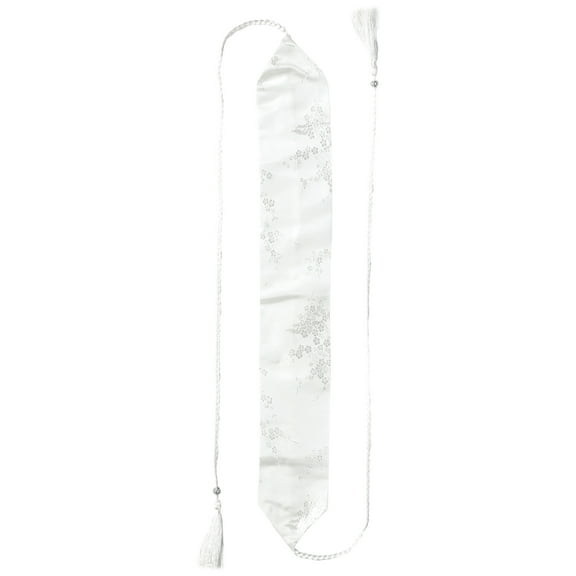 Embroidered Waist Belt with Tassel Chinese Hanfu Wide Waistband Japanese Style