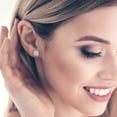 thumbnail image 5 of 1.96 ct Screw-Back Stud Earrings for Women | 5mm Princess Cut Natural Aquamarine | 18K White Gold, 5 of 5