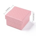thumbnail image 3 of Square Cardboard Ring Boxes with Sponge Inside Pink 2x2x1-3/8 inch(5x5x3.5cm), 3 of 5