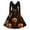 8# Orange, variant on Womens Halloween Dress Pumpkin Costume Dresses Vintage Bat Print Dress A Line Dress Halloween Themed Plus Size Clothes Black L