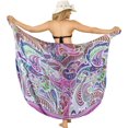 thumbnail image 4 of HAPPY BAY Women's Bikini Wraps Beach Wrap Sarong Cover up Skirt Bathing suit Swimsuit Cover Ups for Swimwear Women One Size Lilac, Paisley, 4 of 4