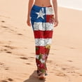 thumbnail image 4 of AHMOMEI 4th of July Pajama Pants Womens Drawstring Straight Leg Womens Lounge Pants Red White and Blue Sleepwear Pj Bottoms, 4 of 5