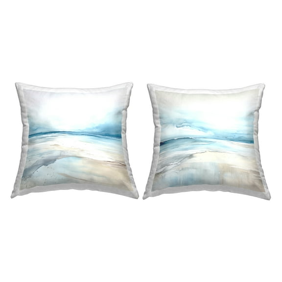Stupell Industries Fluid Modern Beach Scenes Decorative Printed Throw Pillow Design by Irena Orlov.