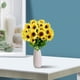 thumbnail image 5 of Girasoles Flores artificiales, Girasoles falsos Decoraciones para la oficina en el hogar, Flores de seda para manualidades Girasoles artificiales con tallos Girasoles falsos para arreglos florales de boda Zhivalor  CZJJ-HQ13-2, 5 of 6