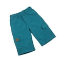 thumbnail image 3 of Rggeeun Toddler Boys Shorts Solid Color Cargo Elastic Waist With Flap Pockets Loose Fit Knee Length For Summer Everyday Use Versatile Bottoms,Blue,11-12 Years, 3 of 9