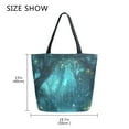 thumbnail image 5 of FORMRS Womens Canvas Tote Bag with Zipper Inner Pocket Shoulder Handbag, Magical Forest, 5 of 7