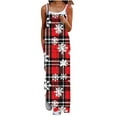 thumbnail image 2 of BLTIBY Christmas Jumpsuit for Women Xmas Printed Rompers Spaghetti Strap Jumpsuits with Pockets Sexy Santa Outfits Loose Overalls Costumes Multicolor 2 M, 2 of 5