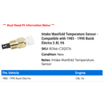 thumbnail image 2 of Intake Manifold Temperature Sensor - Compatible with 1985 - 1990 Buick Electra 3.8L V6 1986 1987 1988 1989, 2 of 2