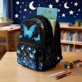 thumbnail image 3 of Yuyamidu Blue Butterfly Backpack for Girls 6-8 8-10 10-12 Kids School Bag Set 4Pcs Elementary Bookbag with Lunch Tote Water Bottle Pouch Pencil Case Back to School Daypack, 3 of 7