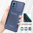thumbnail image 2 of for Motorola Moto G Play 4G 2024 Case with Sliding Camera Lens Cover, Shockproof Rugged Hard PC Back & TPU Edge Military Grade Dual-Layers Protection Non-Slip Phone Case, Blue, 2 of 7