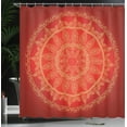 thumbnail image 3 of Ambesonne Mandala Shower Curtain, Ottoman Motifs Style, 69"Wx84"L, Burgundy Vermilion, 3 of 4