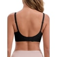 thumbnail image 3 of INSPIRE CHIC Women's Deep V-Neck Wireless Everyday Bras Adjustable Spaghetti Straps Push-Up Seamless Soft Lingerie M Black, 3 of 4