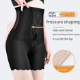 thumbnail image 4 of Braguitas abdominales de seda helada con corsé de cintura alta para mujer, base moldeadora de cadera con encaje posparto, pantalones abdominales de seguridad de talla grande, 4 of 6