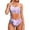 c02Pink, variant on Arnsht Women's Two Piece One Shoulder Swimsuits Cut Out Knot High Waist Bikini Sets Summer Fashion Beach Vacation Bikini Set Black XL
