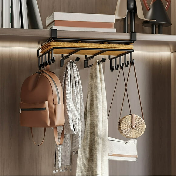 Riforla Stainless Under Cabinet Hanging Shelf for Kitchen Under Cabinet Storage Shelf Kitchen Cabinet Organizer for Cabinets to Store Pot Lids Cutting Boards Cups Paper Towels Kitchen Drain Rack B,F