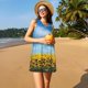 thumbnail image 3 of Disketp Blooming Sunflower Field para Vestido sin Mangas para Mujeres, Vestidos de Verano para Mujeres, Casual y Holgado para la Playa, 3 of 7