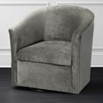 thumbnail image 2 of Ash Gray Swivel Chair | Adds Elegance to Rooms with Swivel Base | 100% Polyester for Long - term Use | Avoids Assembly Stress with No - Assembly Design, 2 of 2