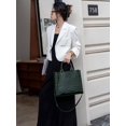 thumbnail image 6 of Genuine Cowhide Leather Women Tote Bag,Crocodile Embossed Crossbody Shoulder Purse, Purse for Work, 6 of 8