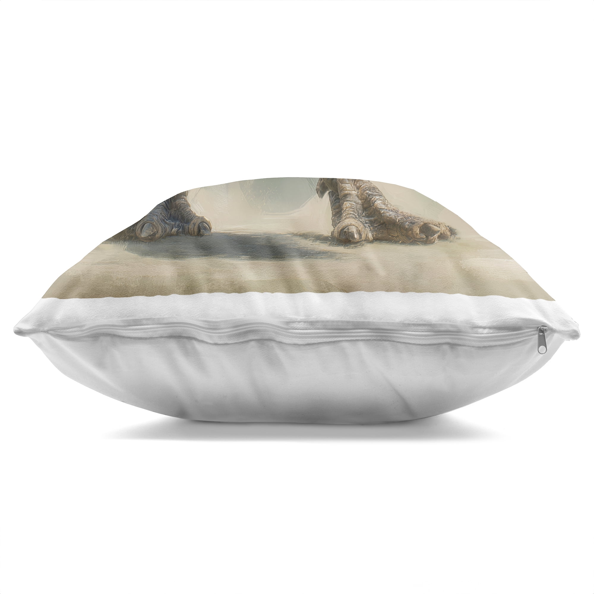 Stupell Industries Roaring T-Rex in Green Decorative Printed Throw Pillow, design by Wumples, 18 x 7 x 18