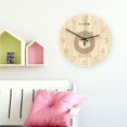 thumbnail image 2 of Redempat Wall Clock Wood Color Silent Sweep Lightweight Bell playfulness Home Decor, 2 of 6