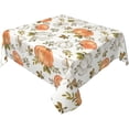 thumbnail image 1 of Nappe d'Automne Carrée 60x60 Pouces, Nappe Citrouille Aquarelle Orange Brûlé Gris, Polyester Résistant aux Taches pour la Récolte d'Automne et l'Action de Grâce, Housses de Table Intérieur Extérieur pour Cuisine, Salle à Manger, Fêtes, 1 of 6