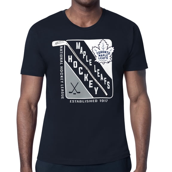Men's Starter Navy Toronto Maple Leafs Shield Graphic T-Shirt