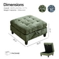 thumbnail image 3 of Advwin Oversized Modular Sectional Sofa, Convertible 6 Seat Plush Chenille Couch with Storage Ottoman, Modern Comfy L-Shaped Sofa Sleeper for Living Room, Green, 3 of 15