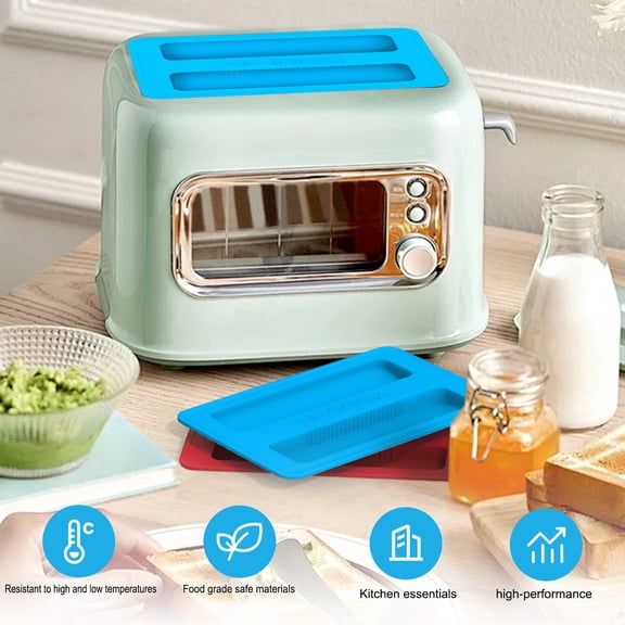 Household Silicone Toaster Cover Dust Proof Insect Protection Kitchen Appliance Protective Cover Blue
