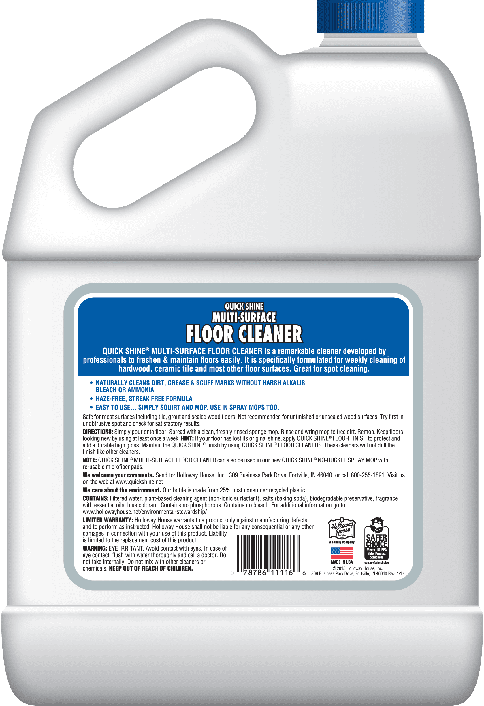 Quick Shine MultiSurface Floor Cleaner 128 oz.