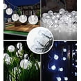 thumbnail image 2 of Perfect Holiday 30 LED Solar String Lights,Waterproof with Bubble Design Bulbs for Outdoor Home decor, Christmas, Parties, Garden - White, 2 of 7