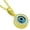 Yellow, variant on 925 Sterling Silver White Clear CZ Evil Eye Pendant Necklace