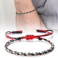 thumbnail image 3 of Palestinian Flag Color Briaded Bracelet Women Men Adjustable-Woven ThreadRobe, 3 of 8