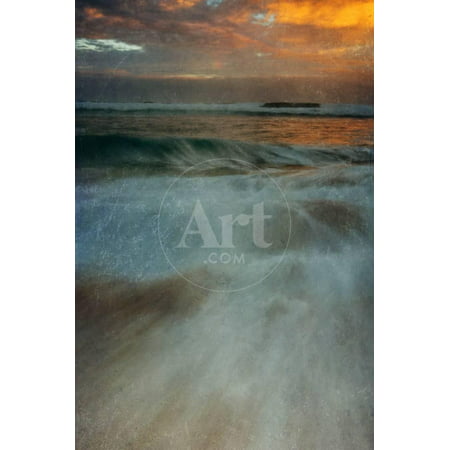 Slow Shutter Was Used to Create a Dreamy Water Look at Hookapa Beach in Maui at Sunrise. this Imag Print Wall Art By