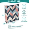 thumbnail image 3 of FORMRS 3 Ring Binder with Pockets 1.5" D-Rings Clip Board 200 Sheets Capacity, Pink Geometric, 3 of 8