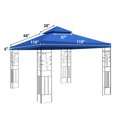 thumbnail image 3 of Sunrise Replacement top cover for 10'X10' gazebo canopy patio pavilion sunshade plyester Double tier-Blue, 3 of 10